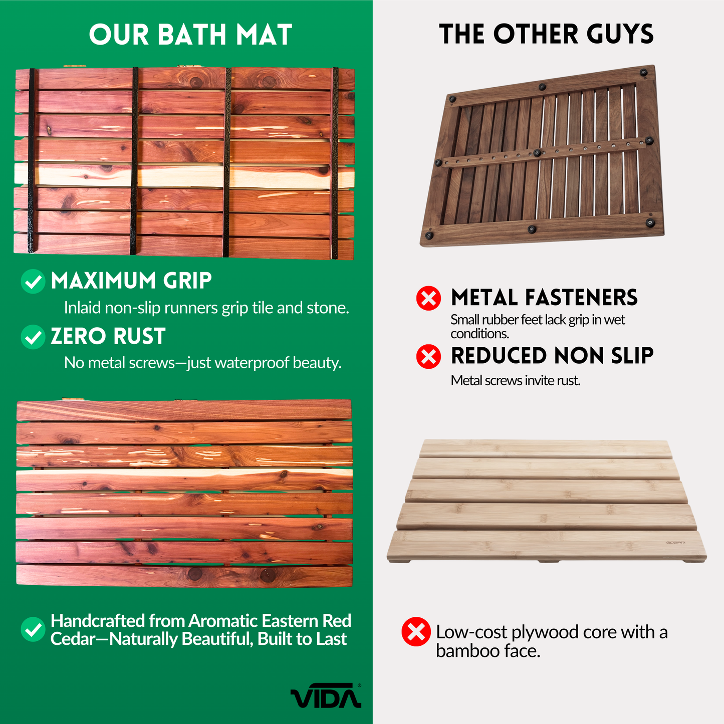 Eastern Red Cedar Bath Mat 30"x16" (76cm X 41cm)
